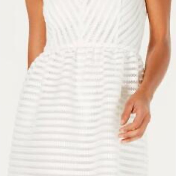 Bar III - Womens Illusion-Stripe Fit & Flare Dress - Size 10 NWT - Picture 4 of 12